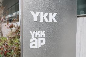 YKK AP signboard and logo